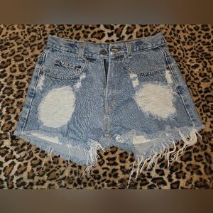 Levis Distressed Denim Women Shorts